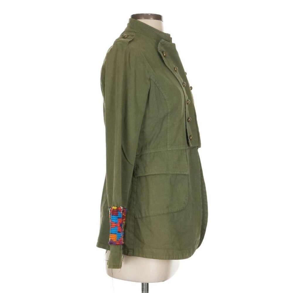 RARE Jen's Pirate Booty Embroidered Boho Military Jacket | Utility Hippie Indie - Picture 15 of 16